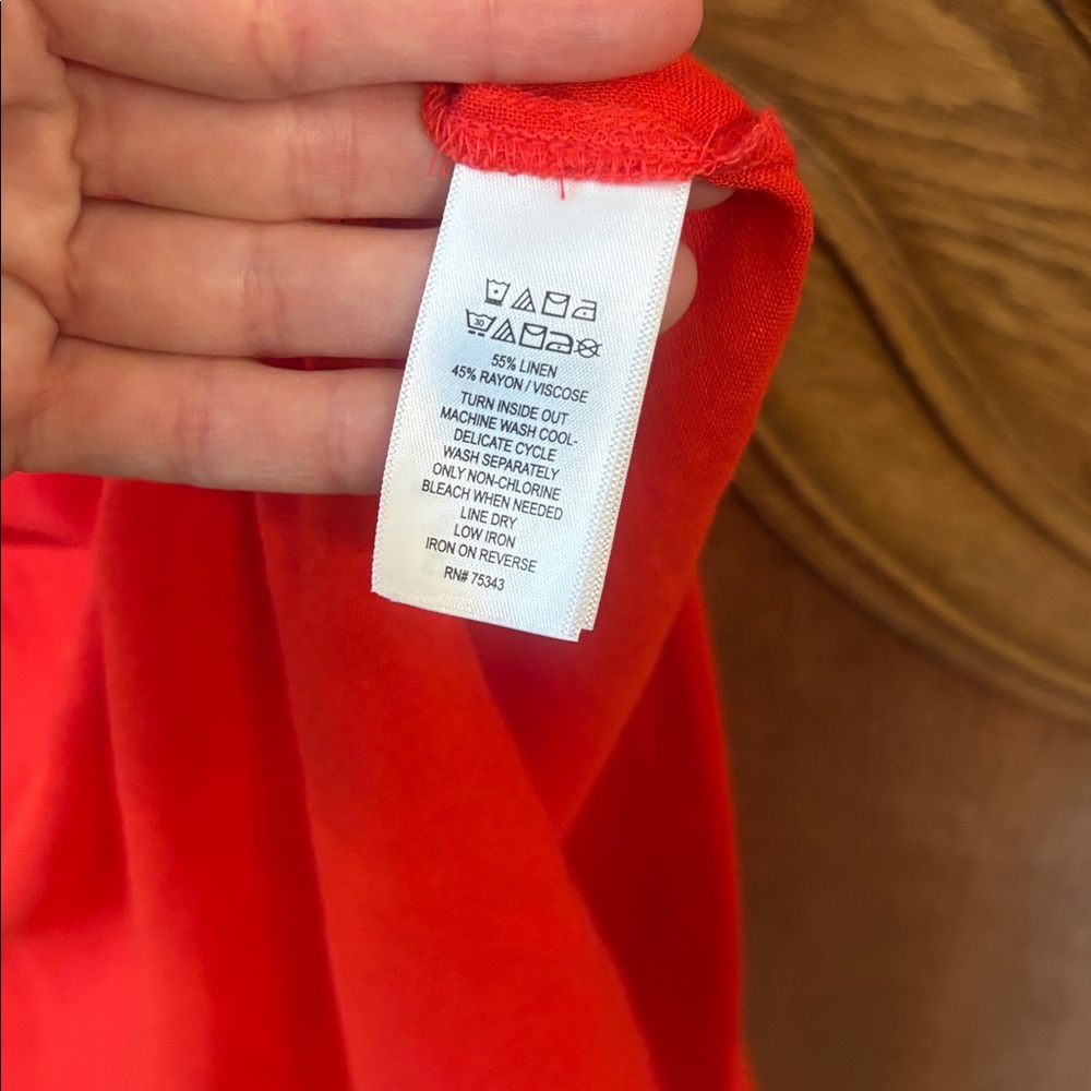 Tahari Linen V-Neck Collared Maxi Shift Dress - Picture 8 of 12